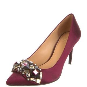 Tory Burch Satin Jewel Heels